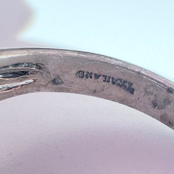 VTG Sterling Silver 925 Smoky Quartz Scroll Shoulders Statement Ring Size 8.75 - Picture 7 of 10